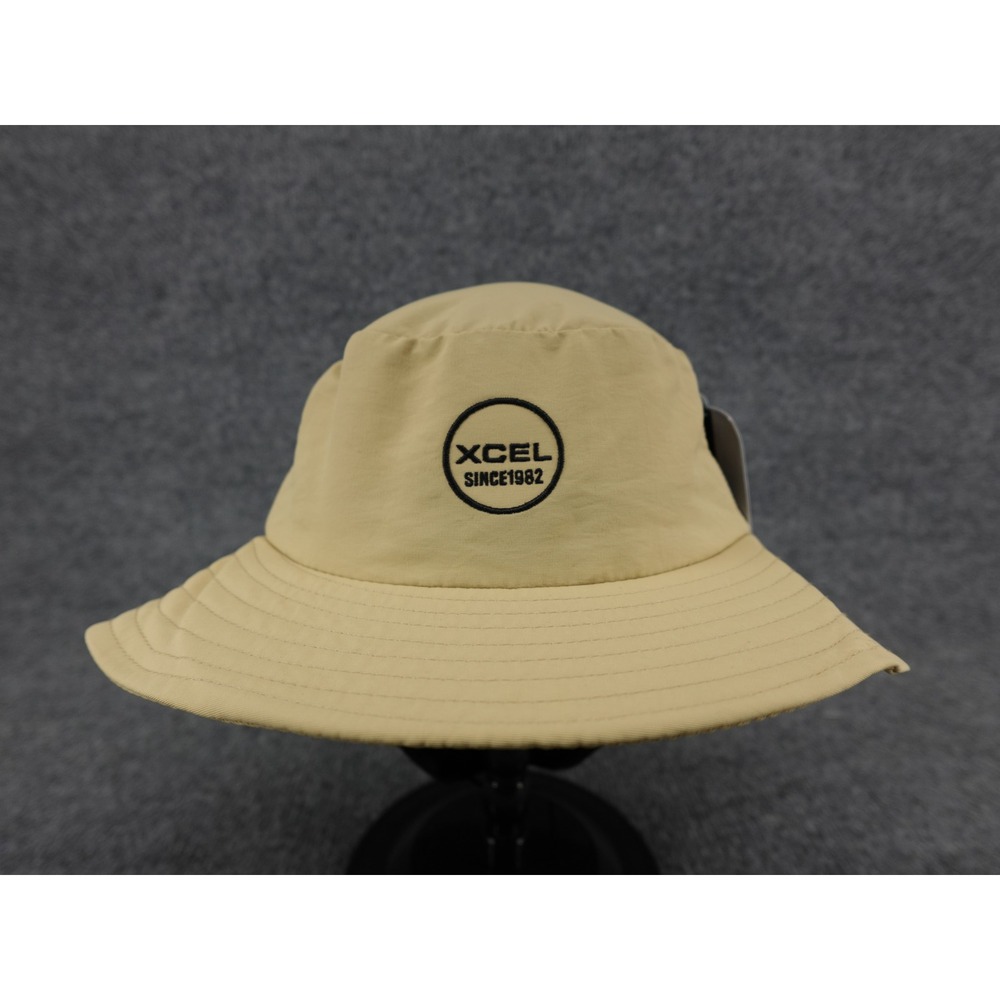 Xcel Essential Water Hat Mens L/XL Tan New Mesh Sun Bucket Hat Adjustable Strap